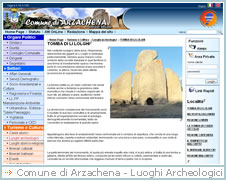 Pagina di dettaglio portale del Comune di Arzachena